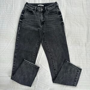 Pacsun High Rise Mom Jean Grey Charcoal Women's Denim 100% Cotton US Size 23x27